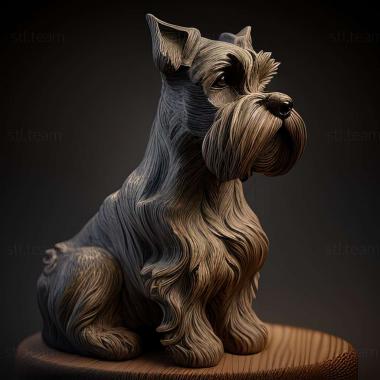 3D model Zwergschnauzer dog (STL)